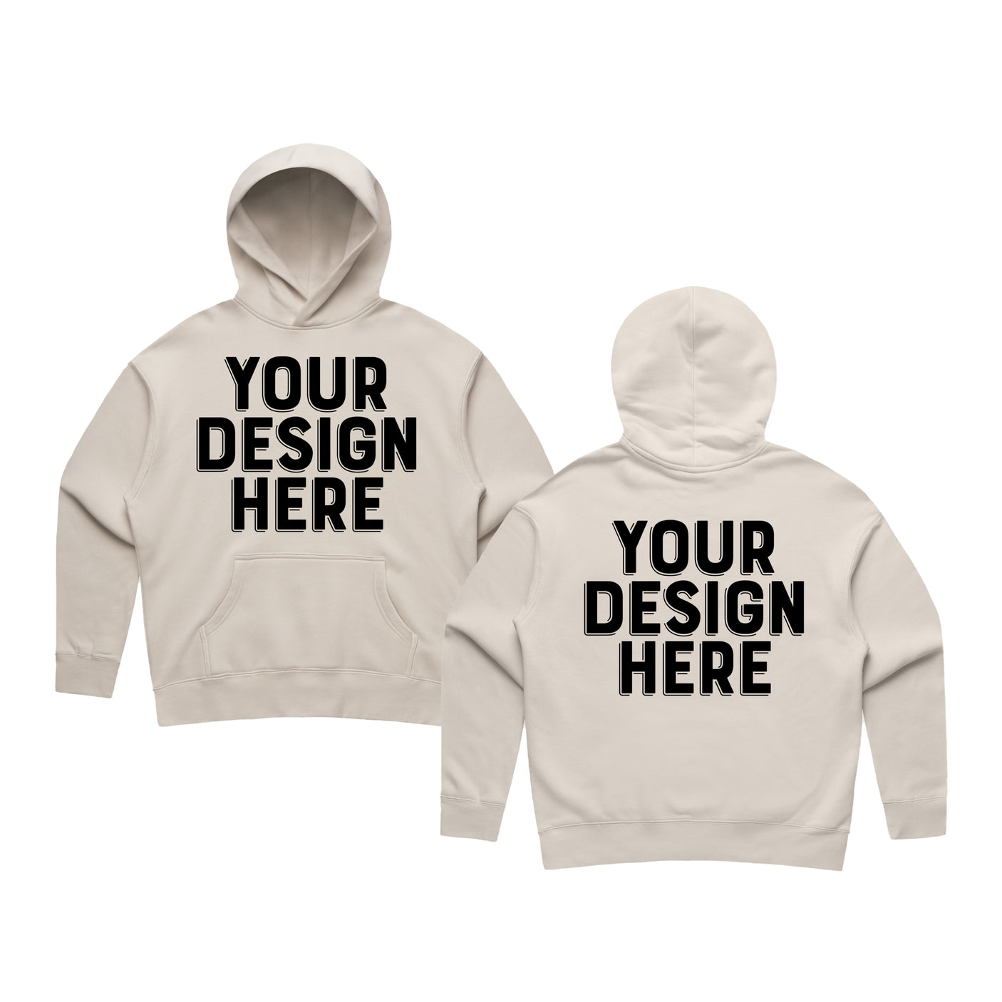Custom Women's Premium Hooded Sweatshirt (Front & Back Printing)